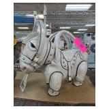 White Horse-Shaped Handbag with Studded Details