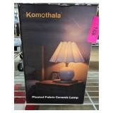 Komothala Pleated Fabric Ceramic Lamp