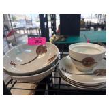 Red Wing Hand-Painted China Dish Set