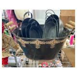 Decorative Metal Container With Nested Tins