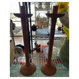 Brown Metal Candlestick Holders