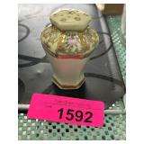 Porcelain Salt Shaker with Floral Design