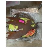 Decorative Metal Art With Tray and Wreath