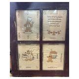 Framed Gingerbread-Themed Embroidered Panels