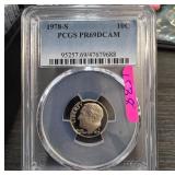 1978-S Roosevelt Dime PCGS PR69DCAM