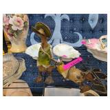 Two Duck Figurines in Decorative Attire