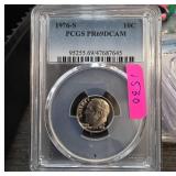 1976-S PCGS PR69DCAM Roosevelt Dime