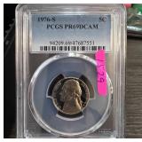 1976-S Jefferson Nickel PCGS PR69DCAM
