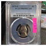 1975-S Jefferson Nickel PCGS PR69DCAM