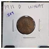 1911 D Lincoln Wheat Penny