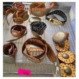 Leather Belts with Metal Accents