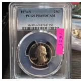 1974-S PCGS PR69DCAM Washington Quarter
