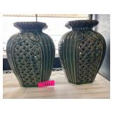Green Ceramic Decorative Vases