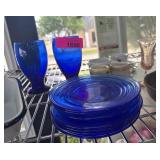 Kitchenware Glass Cutting Board Cobalt Blue Dishes