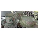 Floral Porcelain Teacups and Saucers