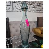 Clear Glass Decorative Bottle With Stopper