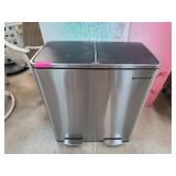Songmics Dual Compartment Stainless Trash Can