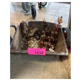 Decorative Beaded Ornaments in Wood Tray
