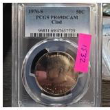1976-S Kennedy Half Dollar PCGS PR69DCAM