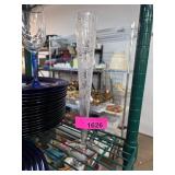 Etched Clear Glass Vase