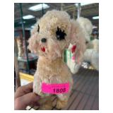 Vintage Plush Dog with Fabric Tag