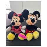 Walt Disney Mickey and Minnie Plush Toys