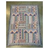 100% Cotton Sirocco Throw Blanket in Pink/Purple