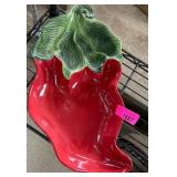 Ceramic Red Chili Pepper-Shaped Dish