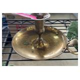 Large Brass Chamberstick with Handle