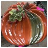 Ceramic Pumpkin-Shaped Decorative Tray