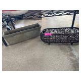 Metal Planter and Woven Basket Set