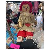 Raggedy Ann Cloth Doll with Red Yarn Hair