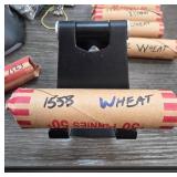 Roll of Wheat Pennies, Labeled 1558 Wheat