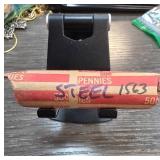 Roll of 1943 Steel Pennies in Paper Sleeve