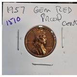 1957 Gem Red Proof Lincoln Cent