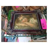 Wooden Jewelry Box with Decorative Top Panel