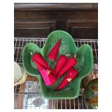 Treasure Craft Green Pottery Cactus Dishï¿½