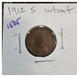 1912-S Lincoln Wheat Cent in Display Holder