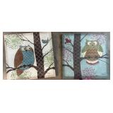 Owl-Themed Wall Art by P. Brent