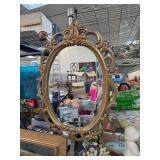 Syroco Oval Wall Mirror With Gold Frame