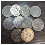 10 Eisenhower Dollar Coins