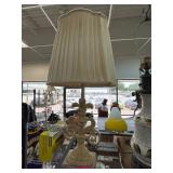 Decorative Table Lamp with Ornate Base