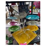 Multi-Tiered Ceramic Serving Tray With Stand