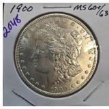 1900 Morgan Silver Dollar MS60/MS63
