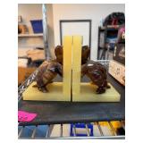 Tortoise-Themed Bookends with Yellow Base