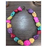 Multicolored Gemstone Beaded Necklace