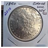 1890 Morgan Silver Dollar Coin in Choice UNC
