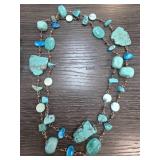 Multi-Stone Necklace in Shades of Blue