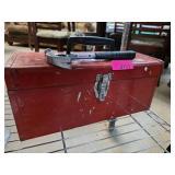 Metal Toolbox with Assorted Tools