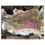 Rabbit Fur Pelt with Natural Coloring